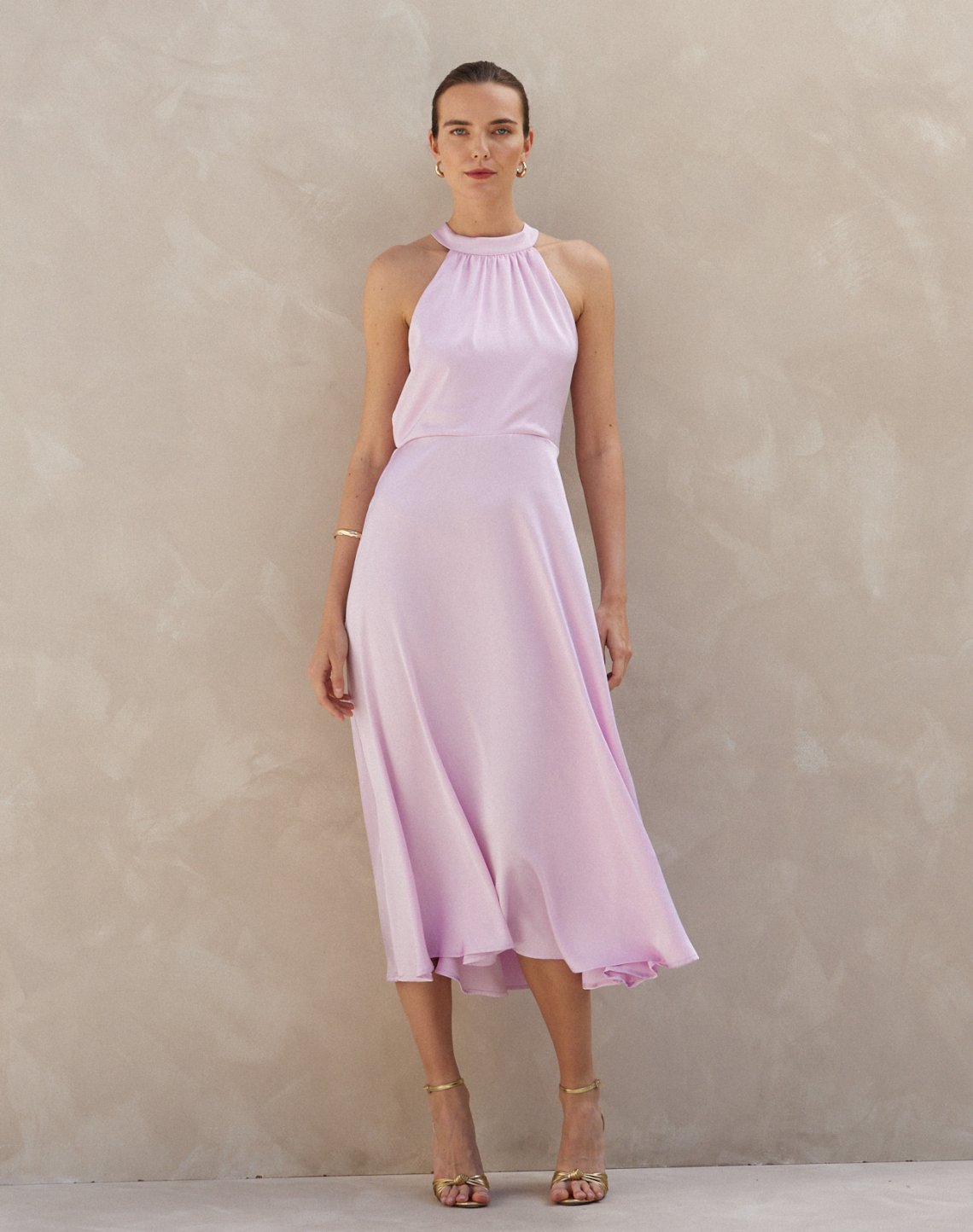 Satin midi dress