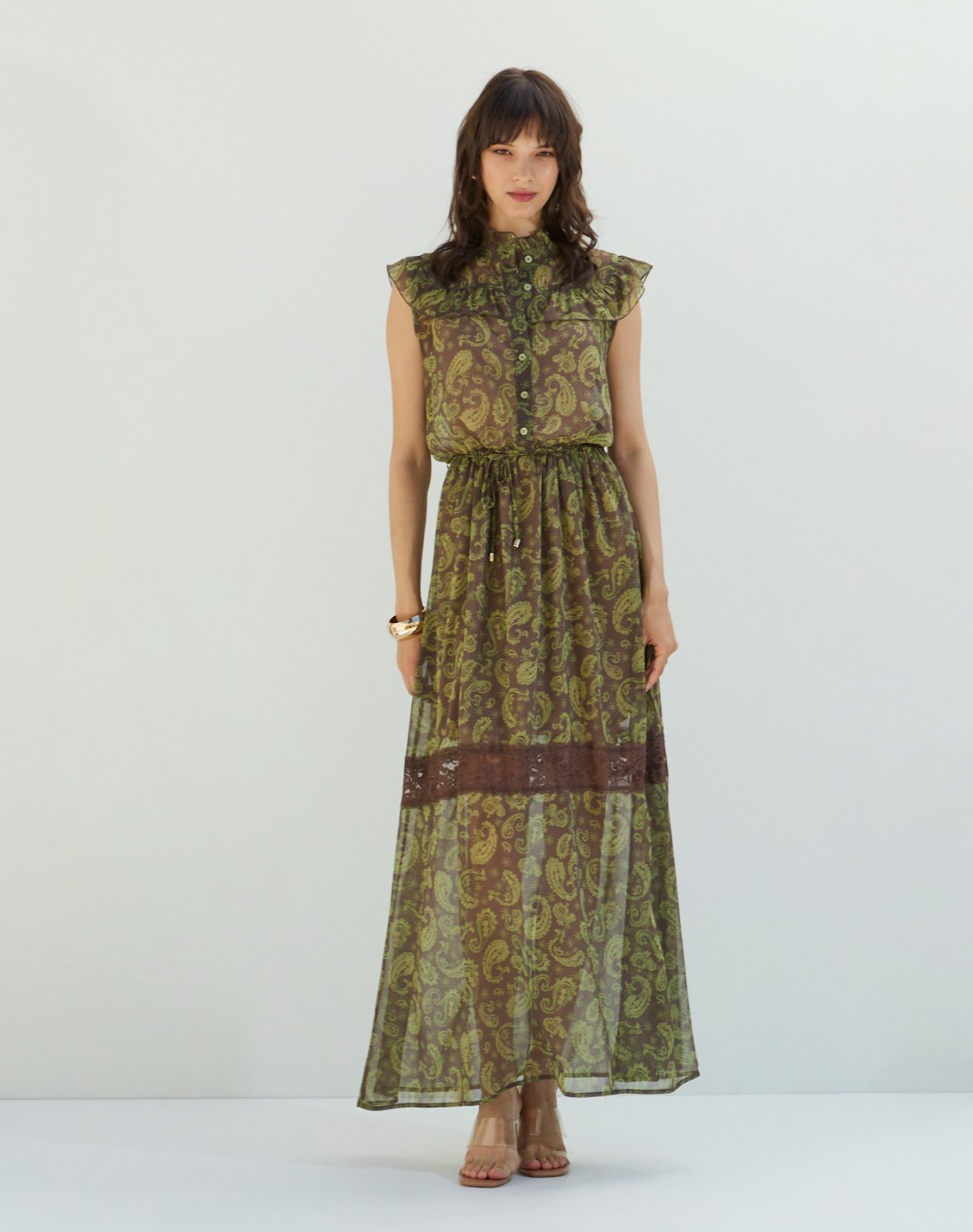 Maxi dress with ruffles