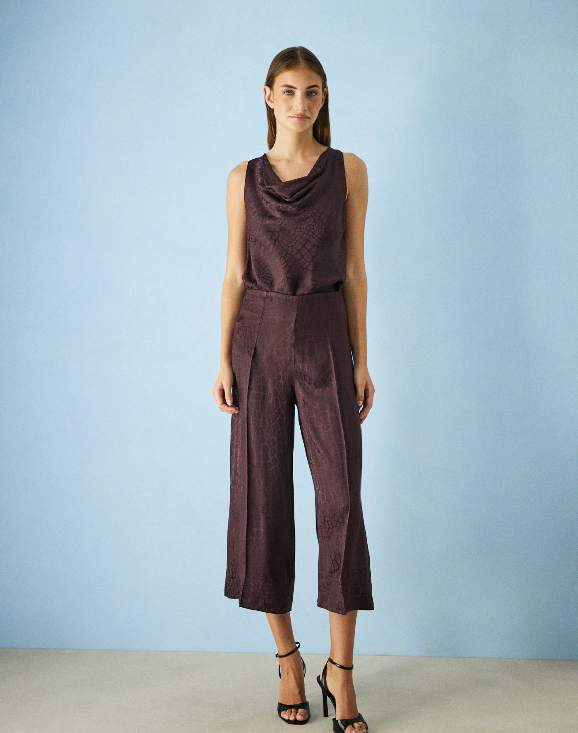 Σατέν παντελόνι culotte