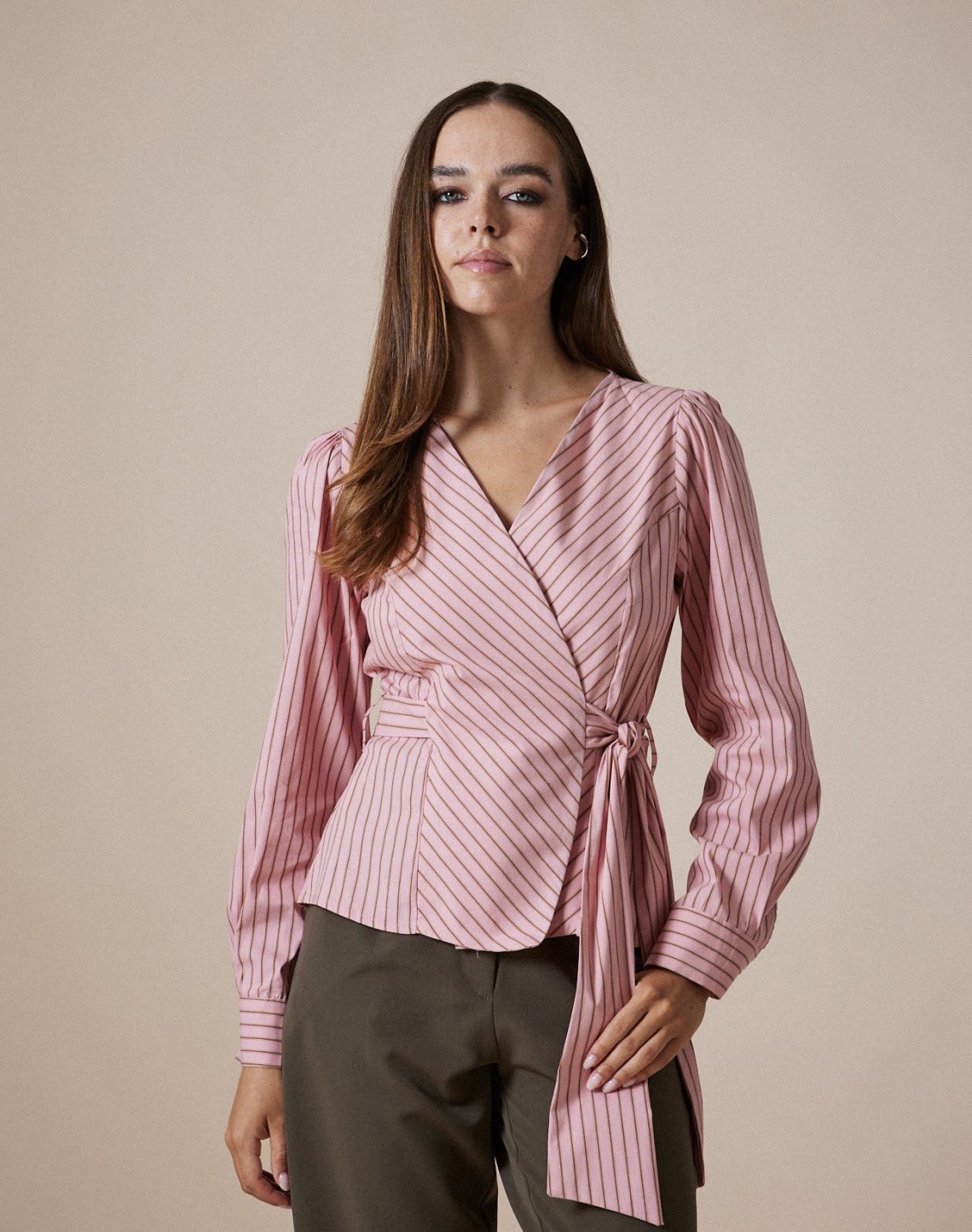 Wraped striped shirt
