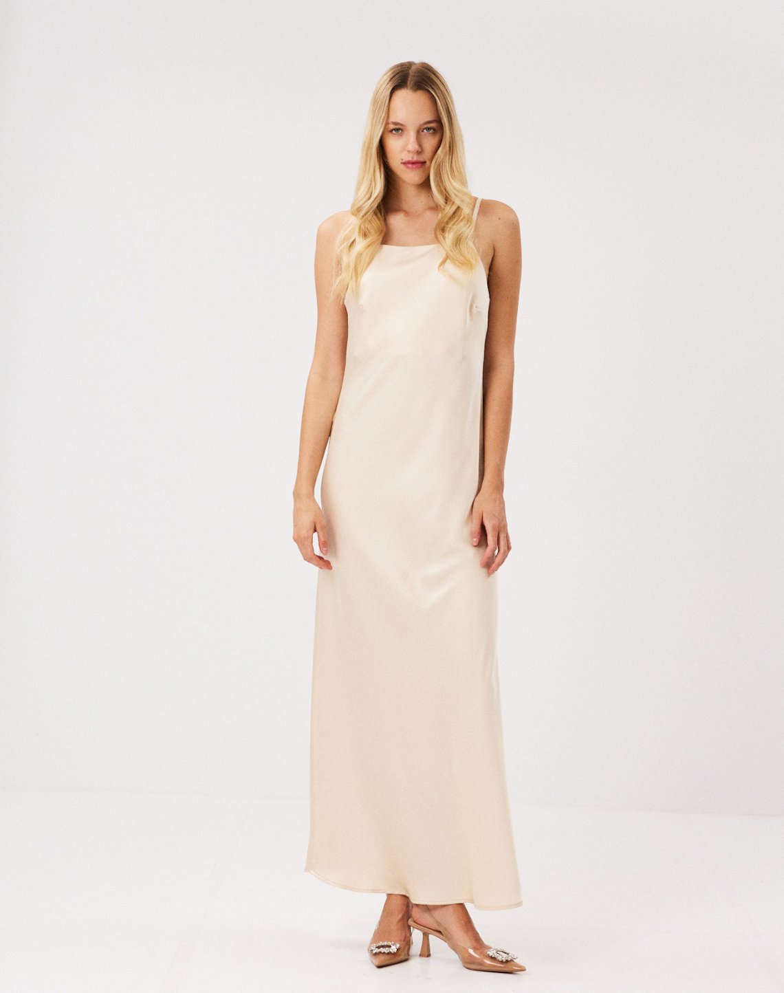 Satin maxi dress